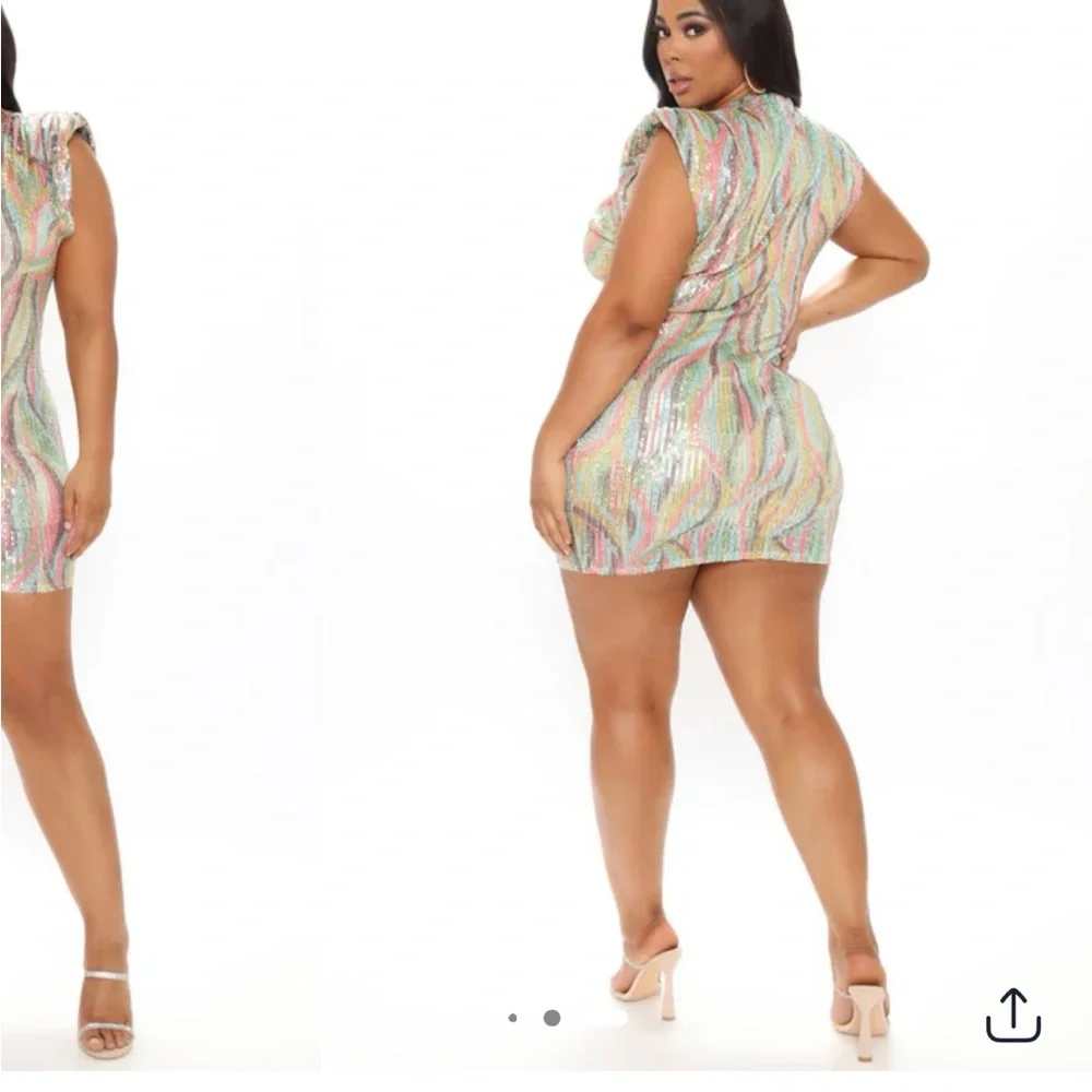 Fashion Nova Pastel Sequin Dress - Picture 3 of 4